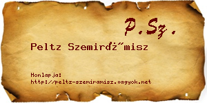 Peltz Szemirámisz névjegykártya